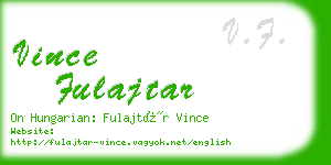 vince fulajtar business card